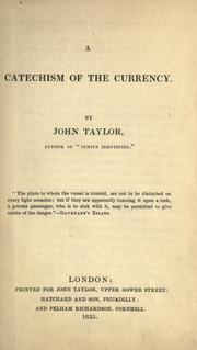 Cover of: A Catechism of the currency