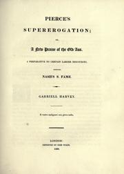 Cover of: Pierce's supererogation: or, a new praise of the old ass