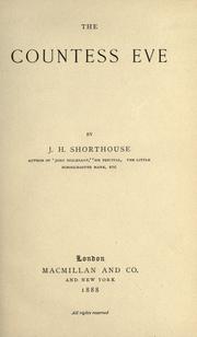 The Countess Eve by J. H. Shorthouse