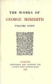 Cover of: The works of George Meredith. by George Meredith, George Meredith