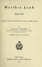 Cover of: Goethes Faust. by Johann Wolfgang von Goethe