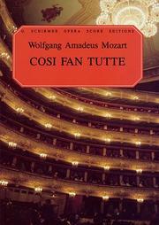Cover of: Cosi fan Tutte, K. 588: Vocal Score