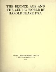 Cover of: The bronze age and the Celtic world. by Harold Peake