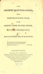 Cover of: Two ancient Scottish poems ... by James V King of Scotland