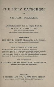 Cover of: The Holy Catechism of Nicolas Bulgaris