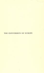 Cover of: conversion of Europe.