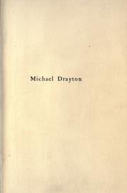 Cover of: Michael Drayton: a critical study, with a bibliography