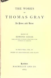 Cover of: Works, in prose and verse.: Edited by Edmund Gosse.