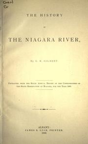 Cover of: The history of the Niagara river by Grove Karl Gilbert