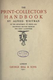 Cover of: The print-collector's handbook by Alfred Whitman, Alfred Whitman