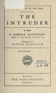 Cover of: The intruder by Gabriele D'Annunzio