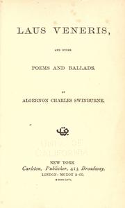 Laus Veneris by Algernon Charles Swinburne