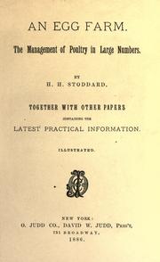 Cover of: An egg farm by H. Hudson Stoddard, H. Hudson Stoddard