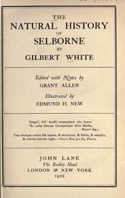 Cover of: The natural history of Selborne by Gilbert White