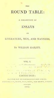 Cover of: The Round table by William Hazlitt