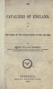 Cover of: The cavaliers of England by Henry William Herbert
