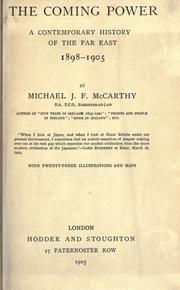 Cover of: The coming power by Michael J. F. McCarthy