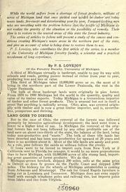 Michigan's millions of idle acres by P. S. Lovejoy