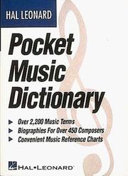 Cover of: Hal Leonard pocket music dictionary.