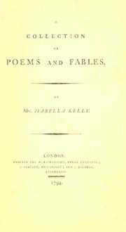 Cover of: A collection of poems and fables.