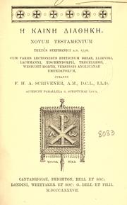 Cover of: Greek New Testament. by Frederick Henry Ambrose Scrivener