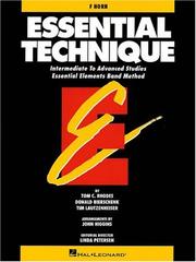 Cover of: Essential Technique - F Horn Intermediate to Advanced Studies (Book 3 Level)