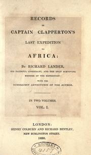 Cover of: Recordsokf Captain Clapperton's last expedition to Africa