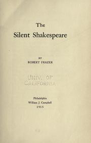 Cover of: The silent Shakespeare