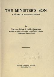Cover of: The minister's son: a record of his achievements
