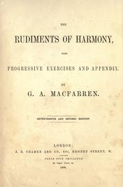 The rudiments of harmony