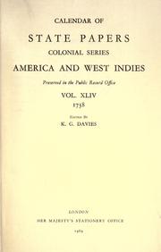 Cover of: Colonial Records.  Calendar of State Papers, Colonial by Public Record Office, Public Record Office