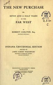 Cover of: The new purchase: or, seven and a half years in the Far West