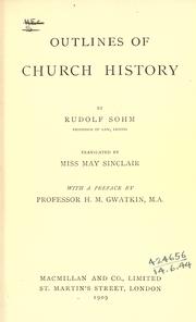 Cover of: Outlines of church history