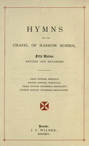 Cover of: Hymns for the chapel of Harrow School.