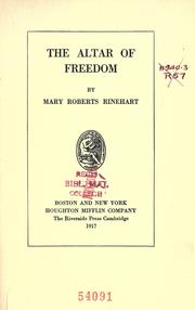 Cover of: The altar of freedom