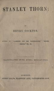 Stanley Thorn by Henry Cockton