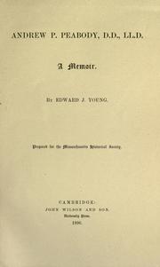 Cover of: Andrew P. Peabody by Young, Edward J.