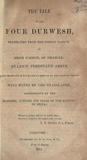 cover of The tale of the four durwesh