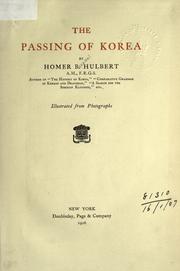 Cover of: The passing of Korea. by Homer Bezaleel Hulbert