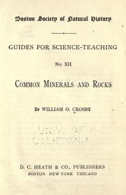 Cover of: Common minerals and rocks. by Crosby, William Otis