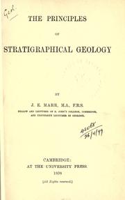 Cover of: principles of stratigraphical geology.