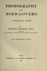 Cover of: Photography for bird-lovers by Bentley Beetham