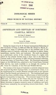 Cover of: Amphibians and reptiles of Northern Coahuila, Mexico by Karl Patterson Schmidt