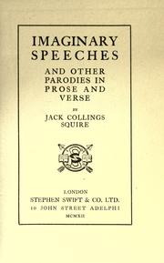 Imaginary speeches by John Collings Squire