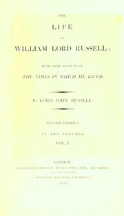 The life of William Lord Russell by John Russell Earl Russell