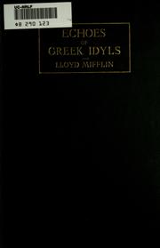 Cover of: Echoes of Greek idyls