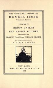 Cover of: Hedda Gabler, The master builder by Henrik Ibsen