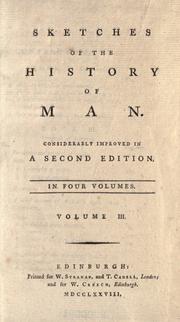 Sketches of the history of man by Henry Home Lord Kames