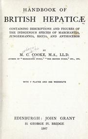 Cover of: Handbook of British Hepaticae by M. C. Cooke
