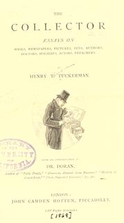The collector by Henry T. Tuckerman